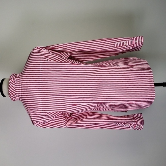 Vineyard Vines Womans Ruffle-Trim Striped Blouse Size 10 - Picture 3 of 12